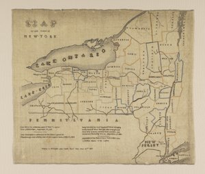 Mapa del estado de Nueva York de American Elizabeth Ann Goldin